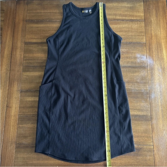 Zella Black Ribbed Racerback Tank Style Dress Size XLarge - Picture 3 of 11